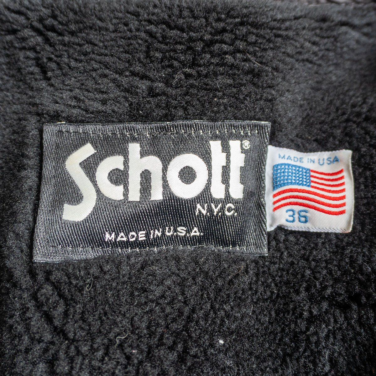 雰囲気抜群】SCHOTT【641/シングルライダースジャケット】36 ボア