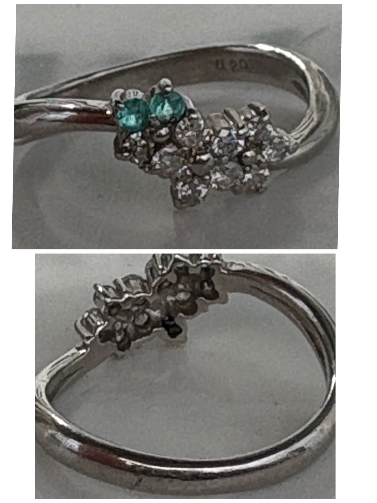 プラチナ✨希少石パライバトルマリン✨ダイヤ0.2ctフラワーリング✨ネオンブルー プラチナ✨希少石パライバトルマリン✨ダイヤ0.2ctフラワーリング