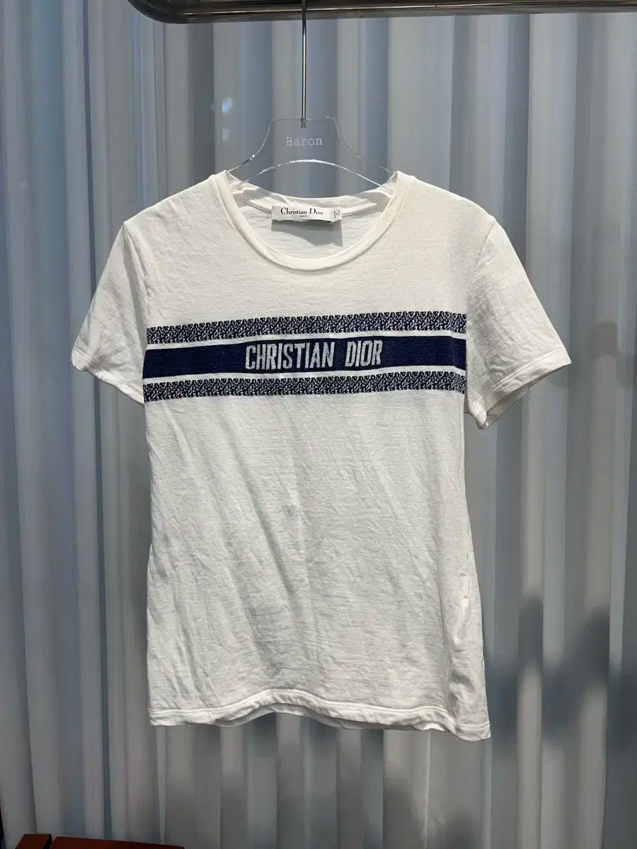 XS) ディオール ジャドール オブリーク ブルー 半袖Tシャツ 白