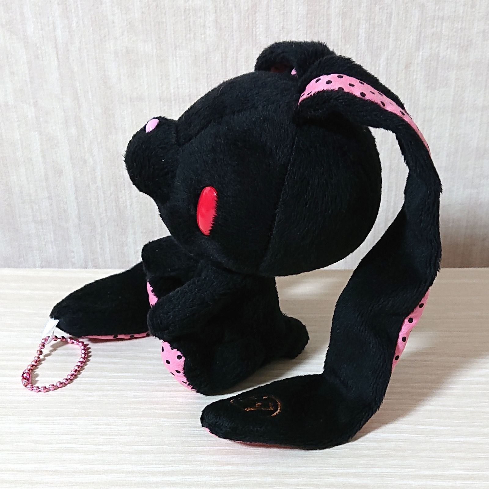 汎用うさぎぬいぐるみ やわはだバリエーション ドット 汎用ブラック