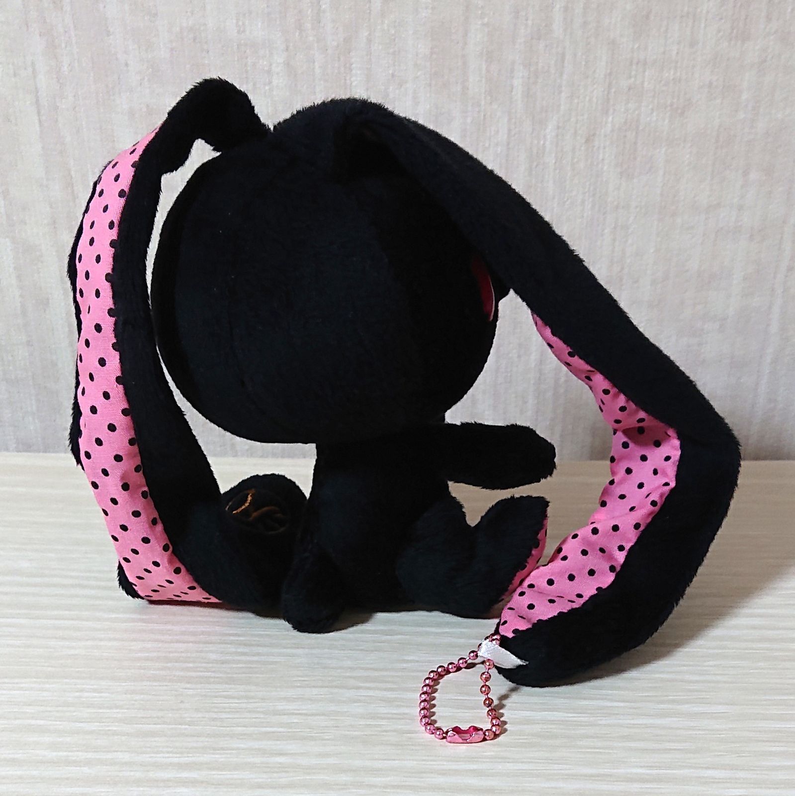 汎用うさぎぬいぐるみ やわはだバリエーション ドット 汎用ブラック