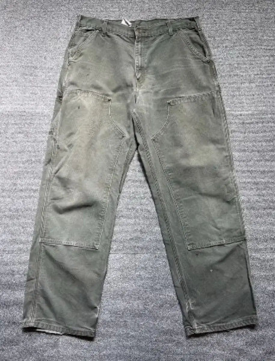 36x32) カーハート ダブルニー パンツ カーキ - メルカリ