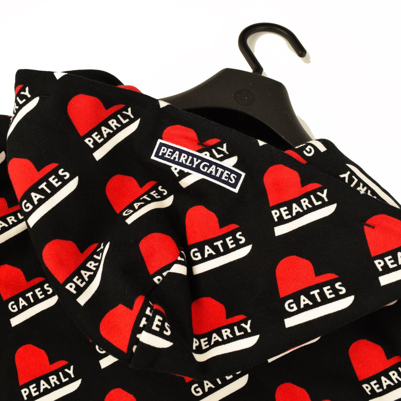 サイズ：0・S・新品】パーリーゲイツ ハート柄 裏毛スウェット