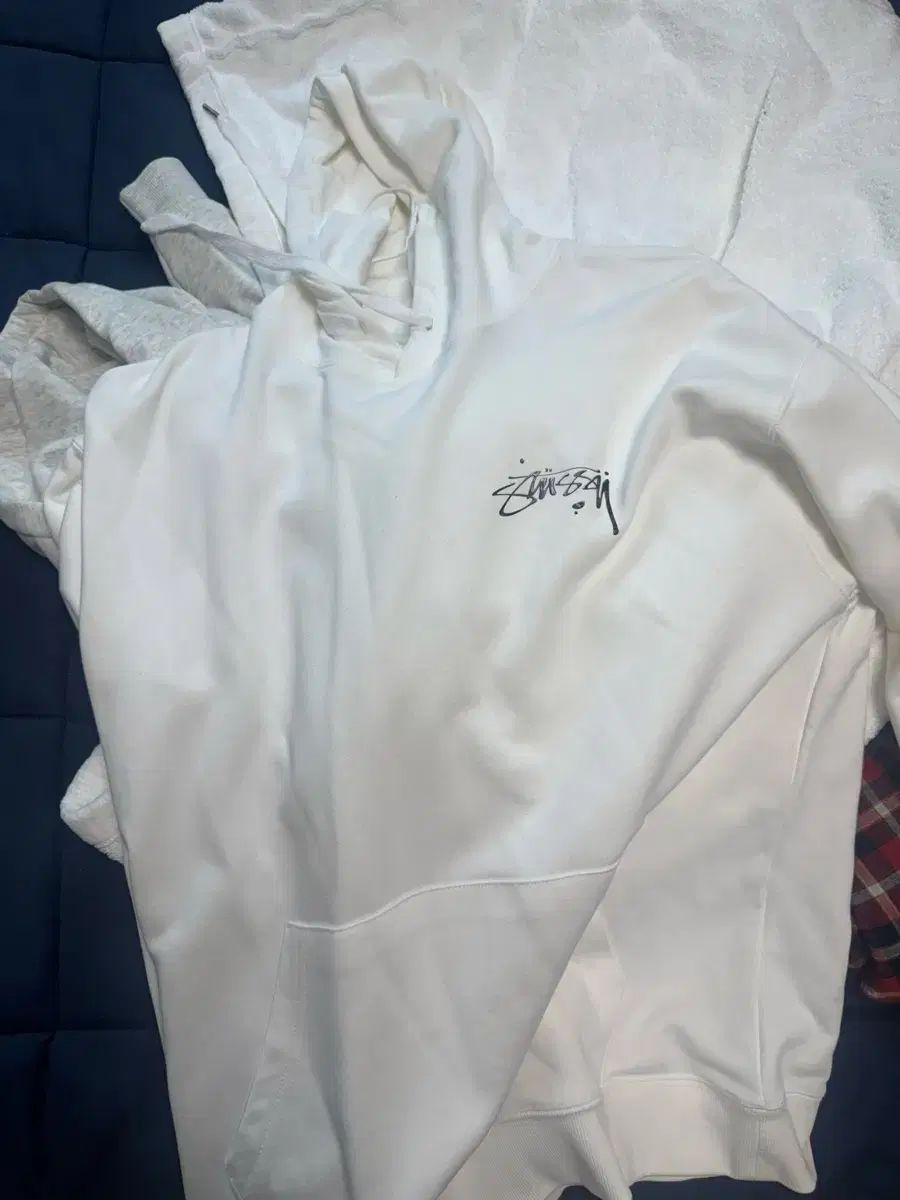 STUSSY 白 WHO フードTシャツ