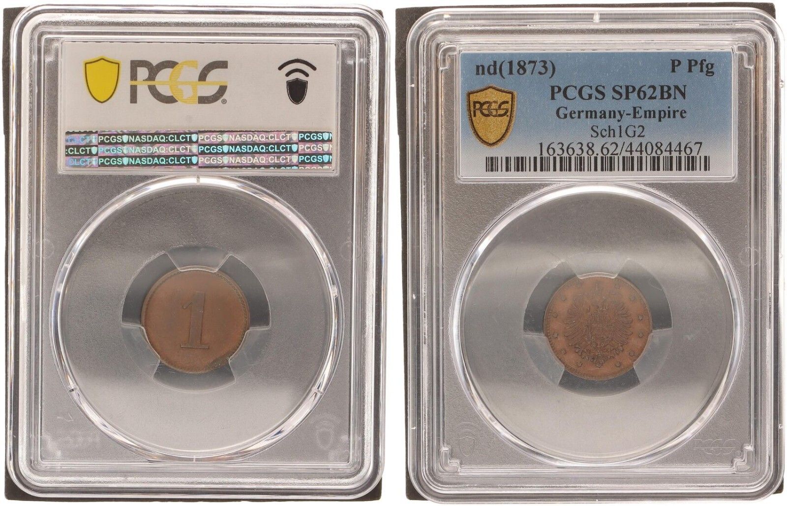 エンパイア/トライアルミント 1 フェニヒイヤー (1873) PCGS SP62BN