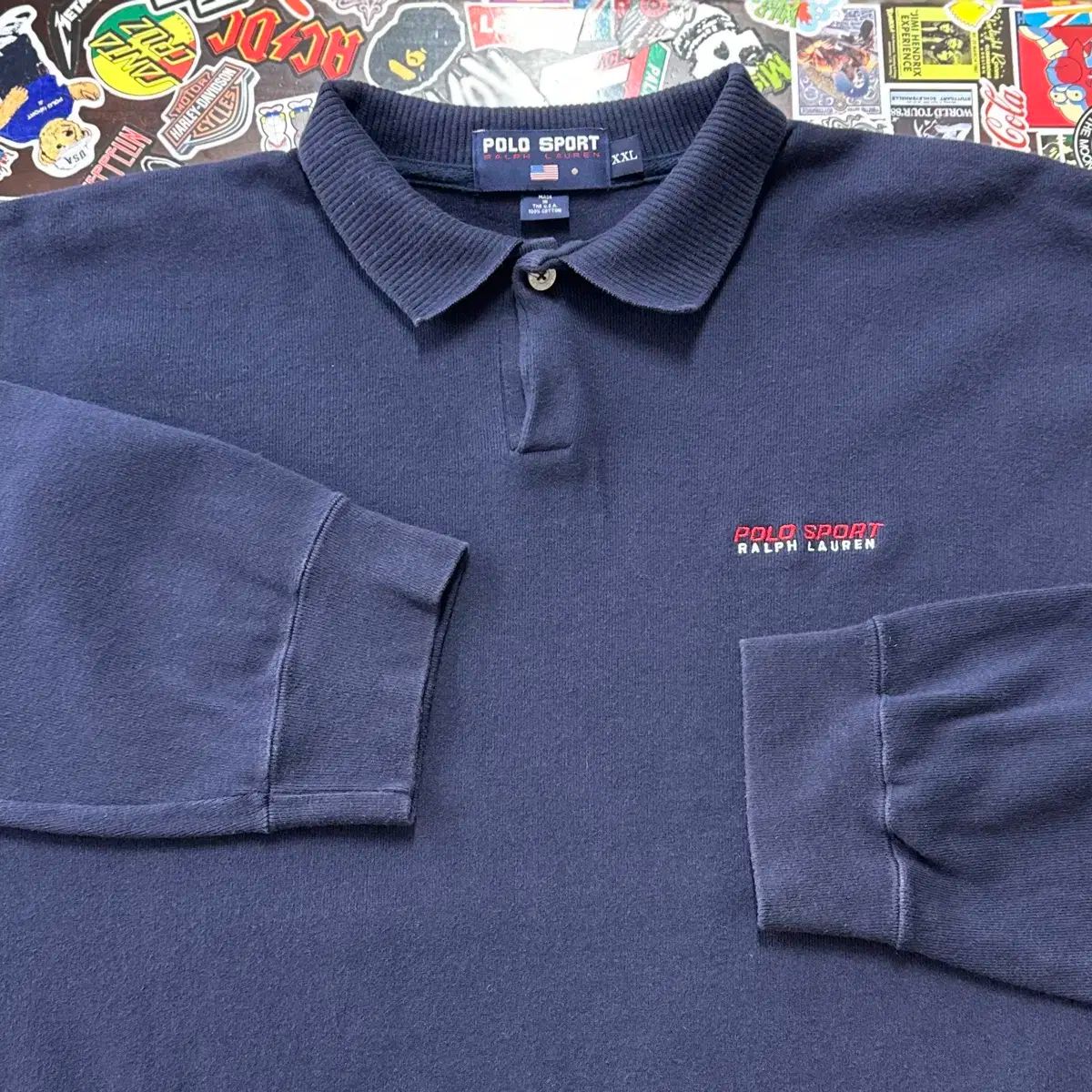 デッドストック USA製 90s ポロスポーツ ポロベアー バスタオル 90s