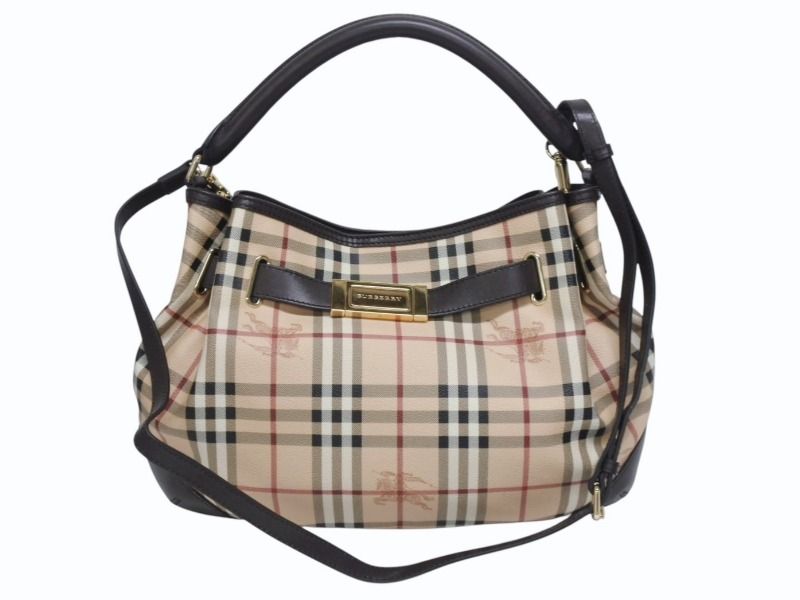 現行品 BURBERRY 2way レザーハンドバッグ ノバチェック BURBERRY バーバリー ノバチェック 2WAY ハンドバッグ ベージュ