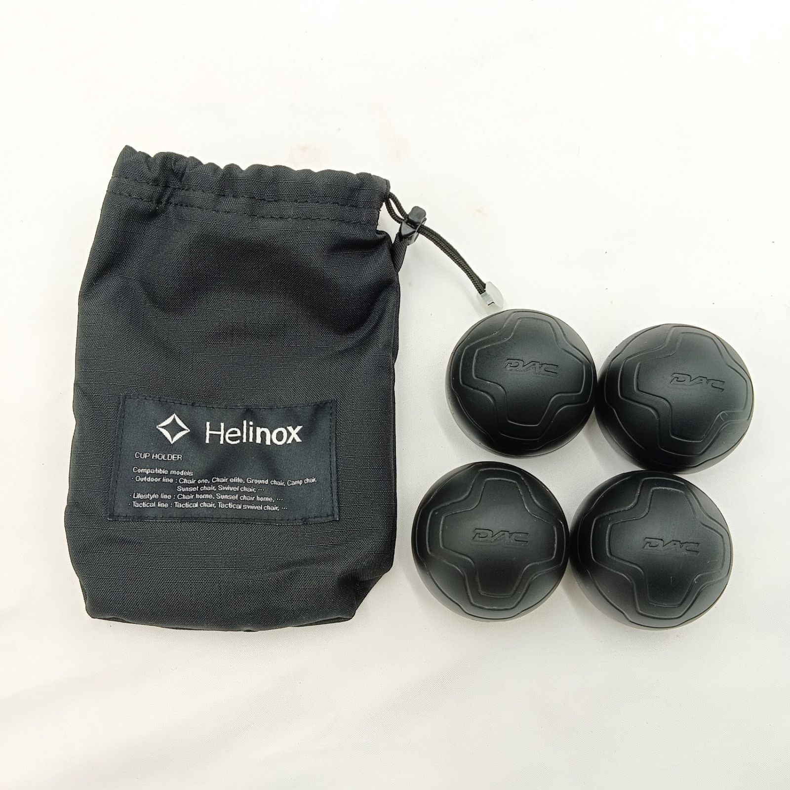 ◇Helinox(ヘリノックス) ボールフィート55mm (4個セット) / ブラック