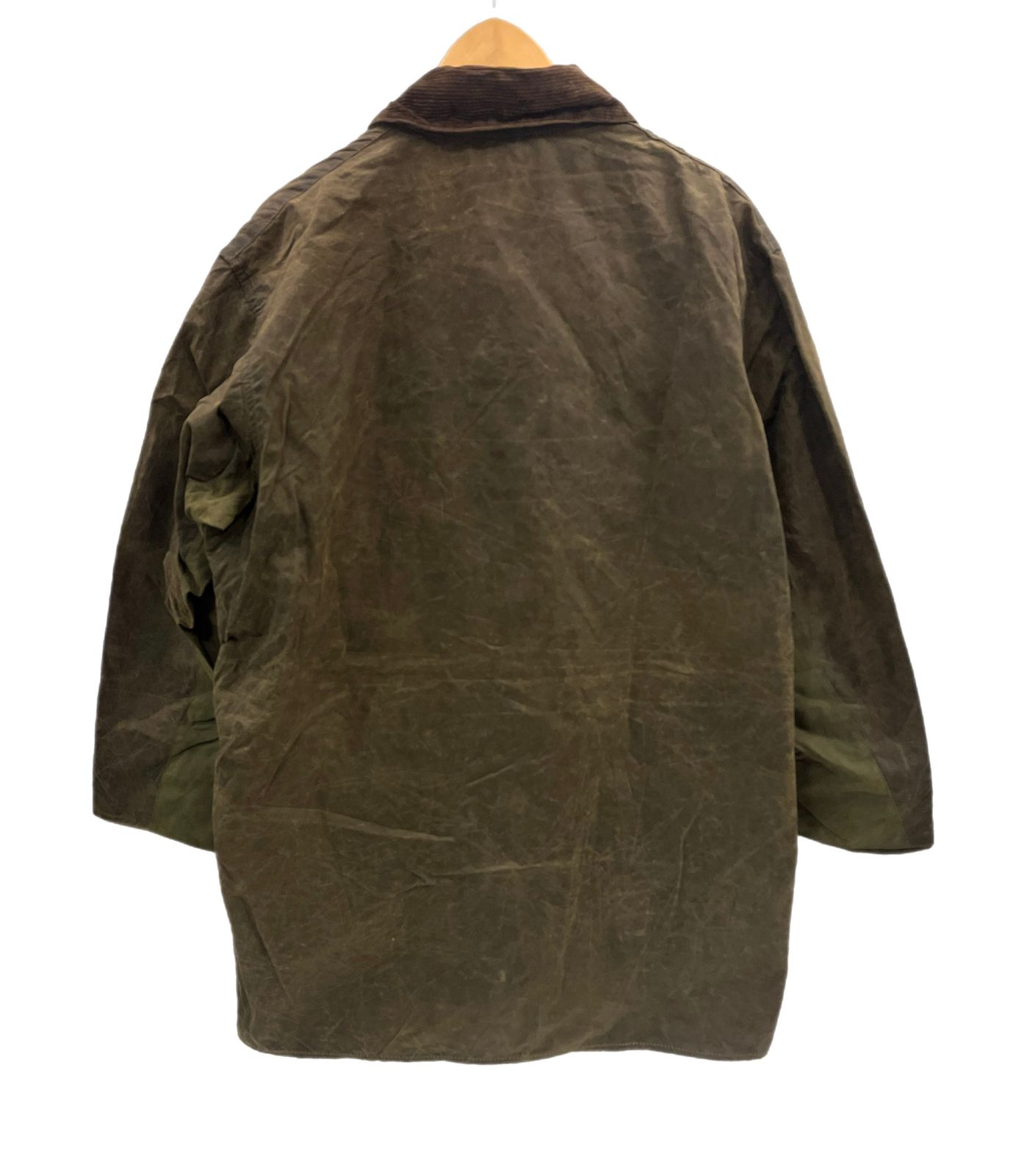 90s イギリス製 Barbour バブアー オイルドジャケット ボーダー M 楽天