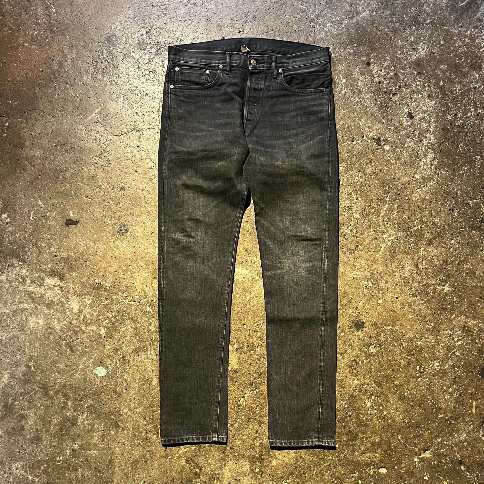 RRL SLIM NARROW SELVEDGE DENIM W33 L32 ブラック ダブルアールエル