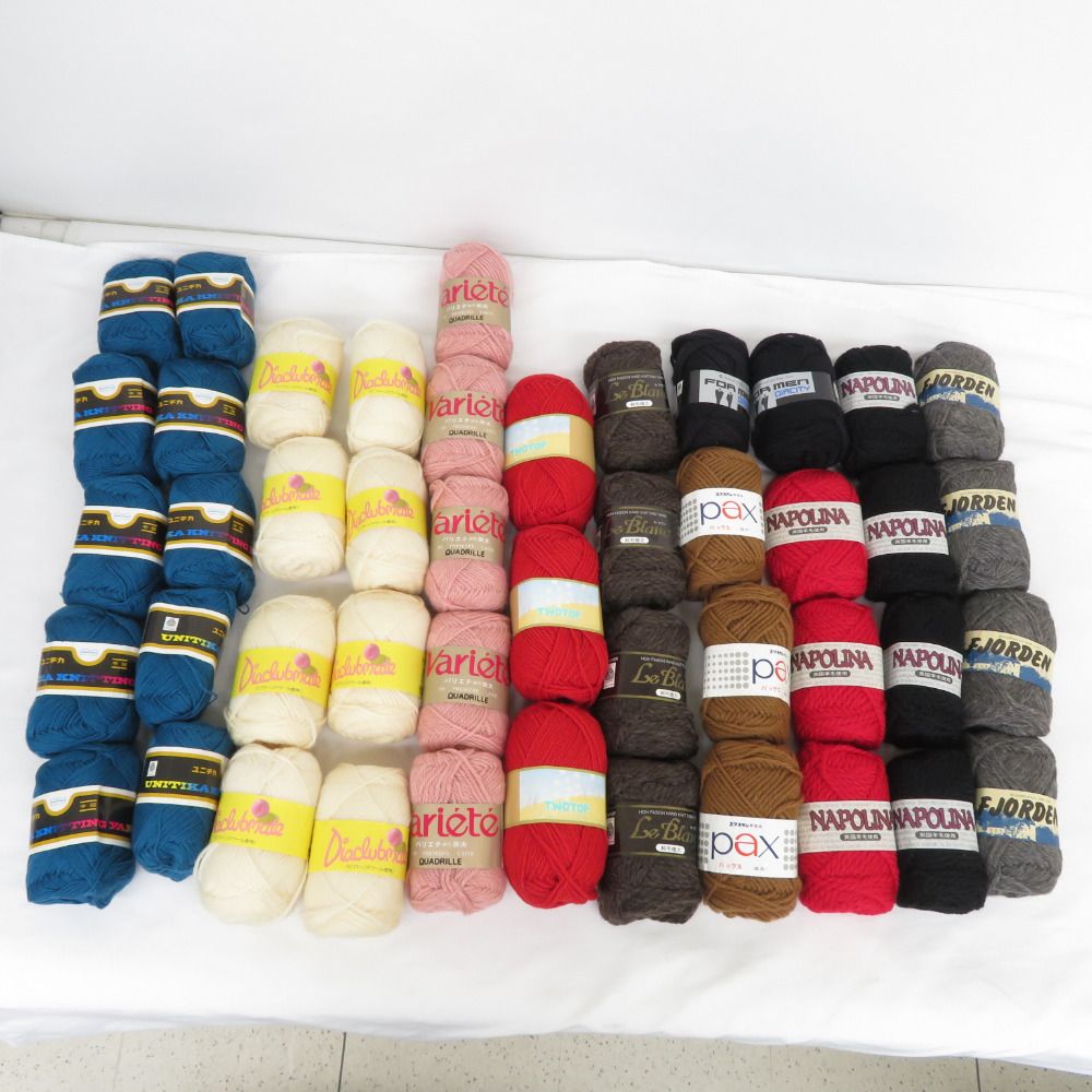 毛糸 46玉セット ウール100% 多数 アクリル混 各種ブランド まとめ売り