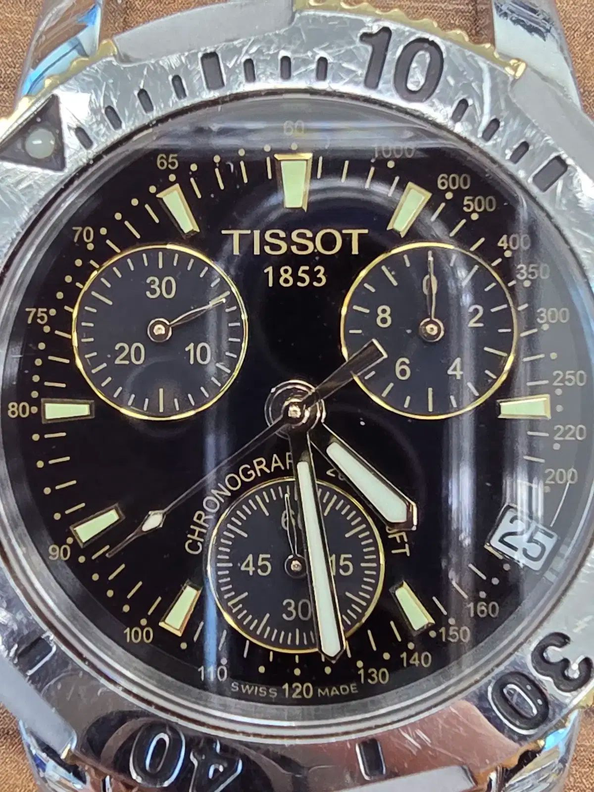 TISSOT ティソ T Sport PRC 200 クロノグラフ クオーツ ツートン メタル 腕時計