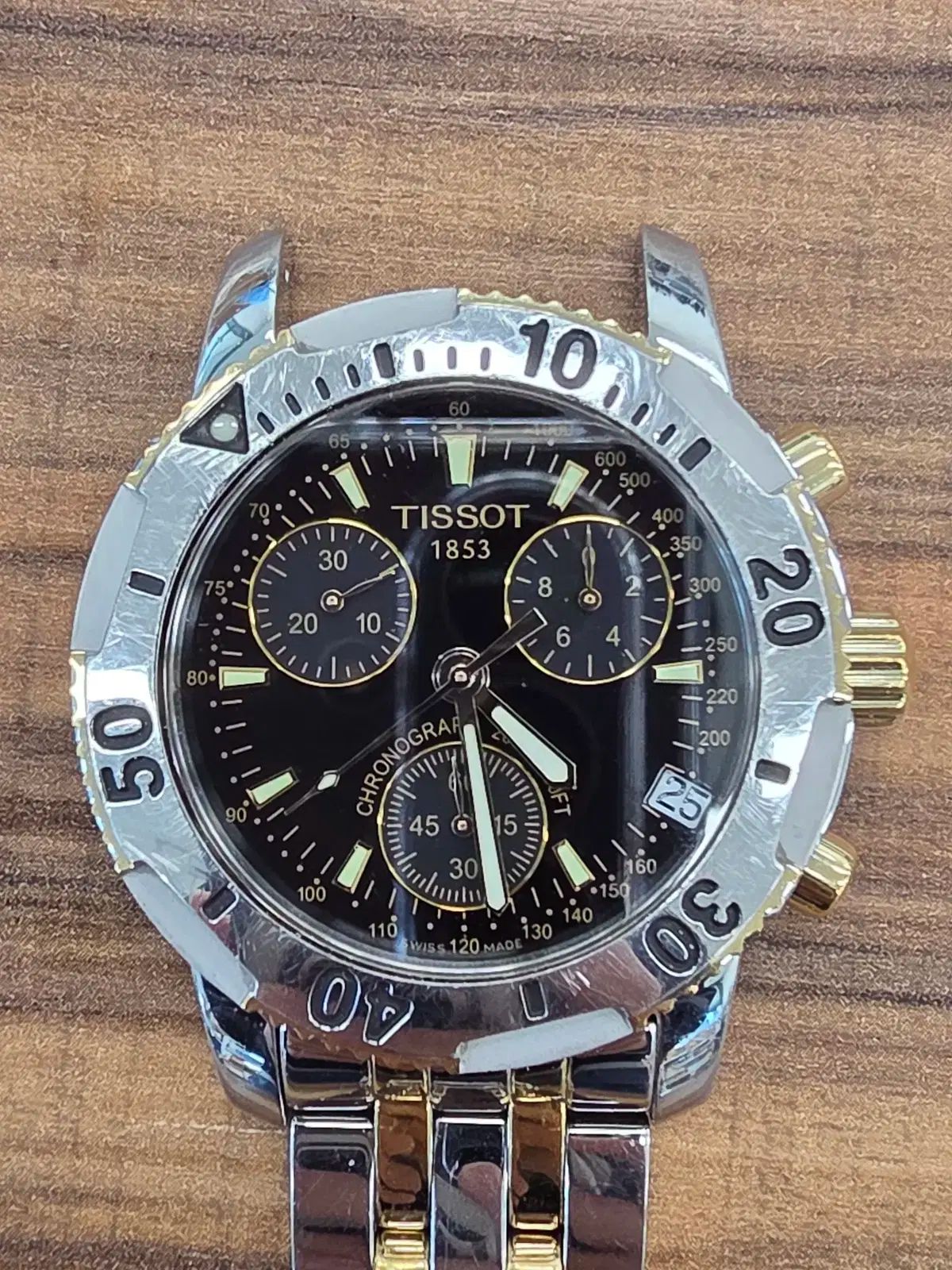 TISSOT ティソ T-Sport PRC 200 クロノグラフ クオーツ ツートン メタル 腕時計