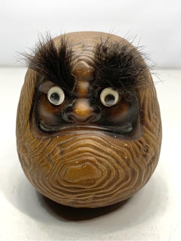 希少！！年代不詳　開運縁起物　アンティーク達磨 希少 だるま 達磨 陶器貯金箱 骨董 インテリア アンティーク