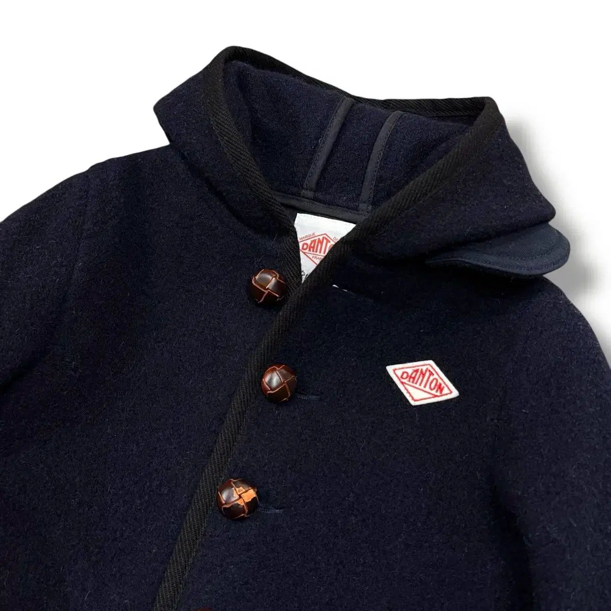 Danton ダントン キッズ フード ショート コート ネイビー