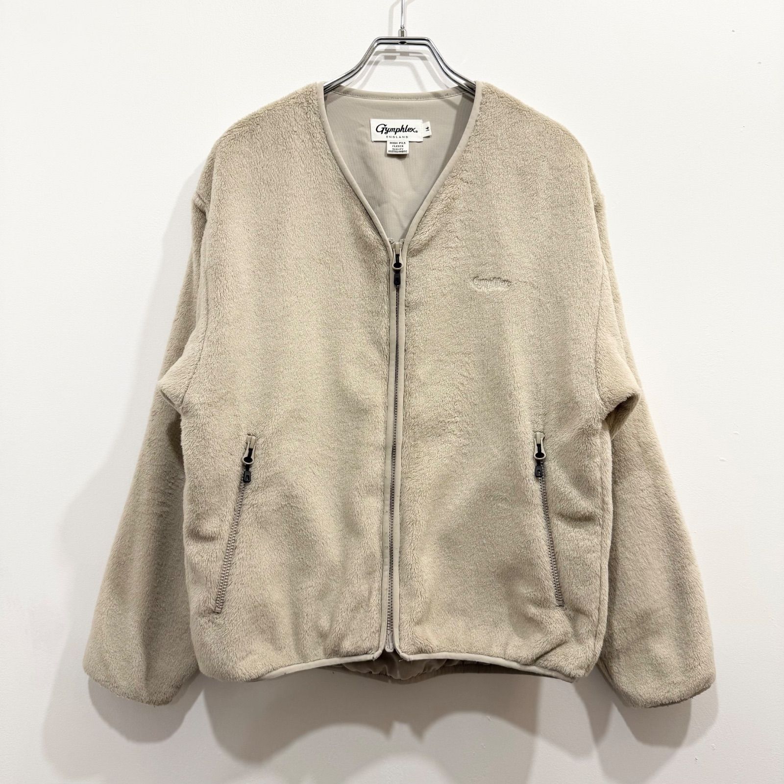 GYMPHLEX ジムフレックス ジップアップ ノーカラー フリースジャケット 