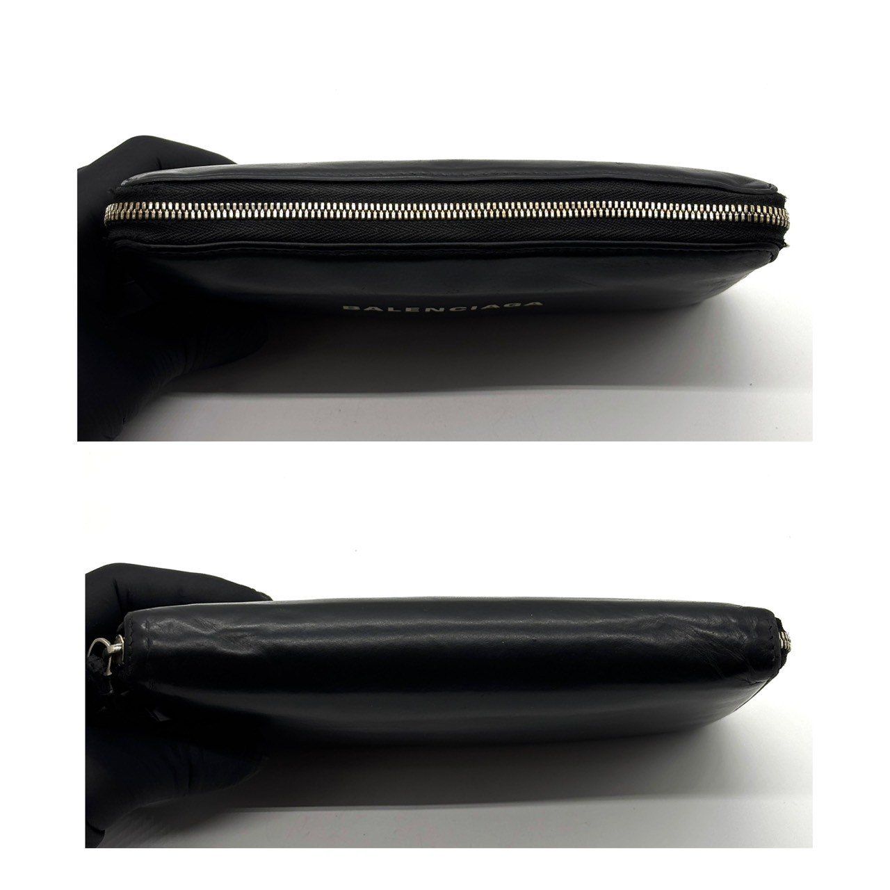 無骨な黒が魅せる日常】 BALENCIAGA バレンシアガ 長財布 ラウンド