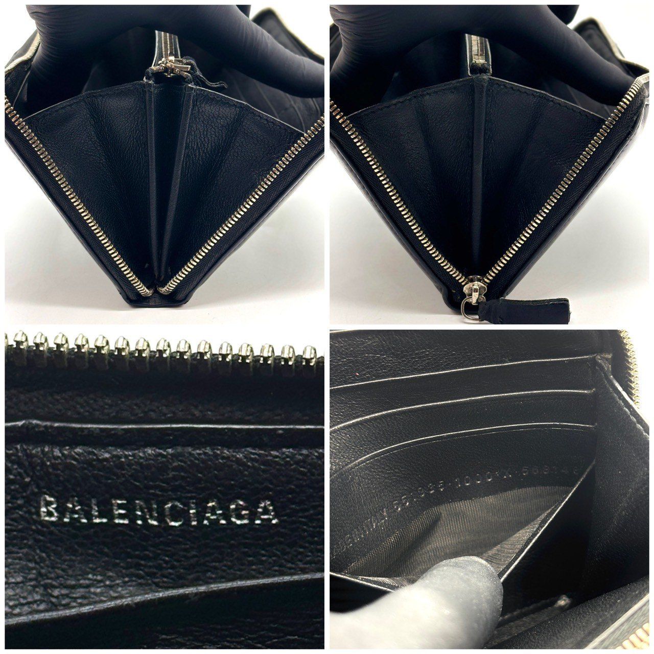 無骨な黒が魅せる日常】 BALENCIAGA バレンシアガ 長財布 ラウンド