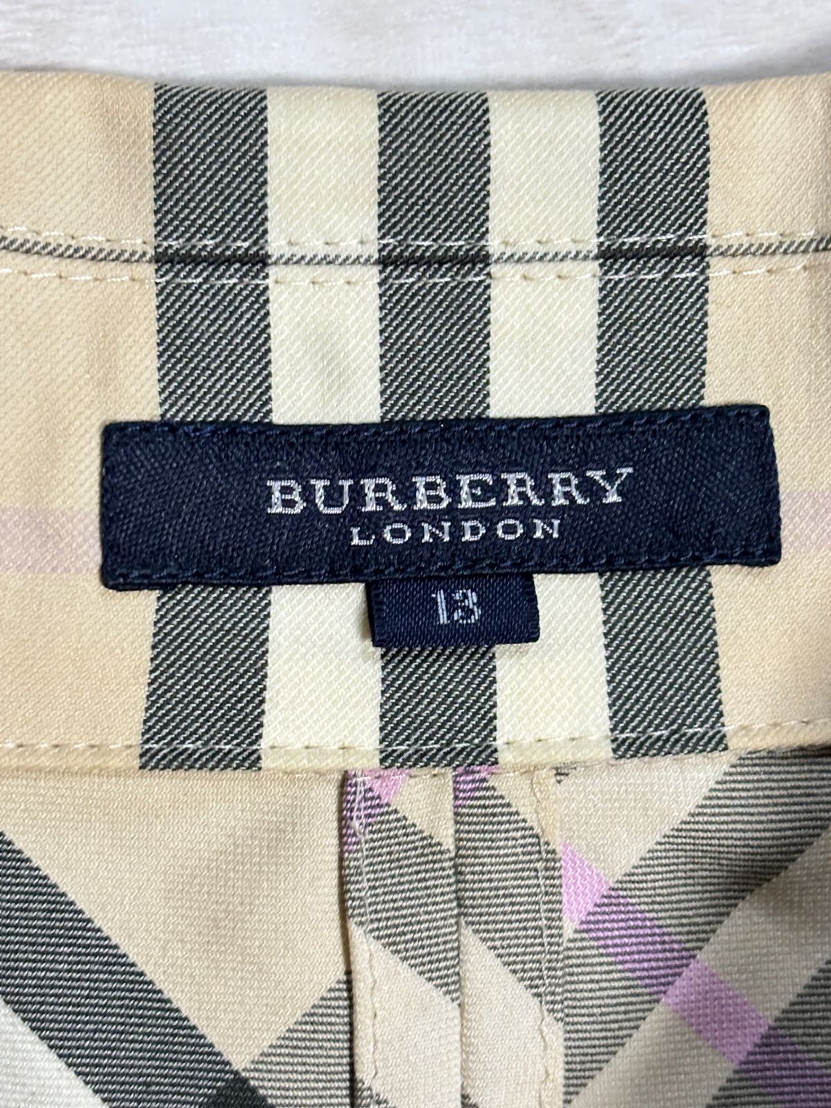 BURBERRY LONDON バーバリー チェック ワンピース ノースリーブ 13