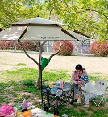 アウトドア凭せ掛け不要折り畳み式携帯式自動速開天幕増厚パラソル 2024