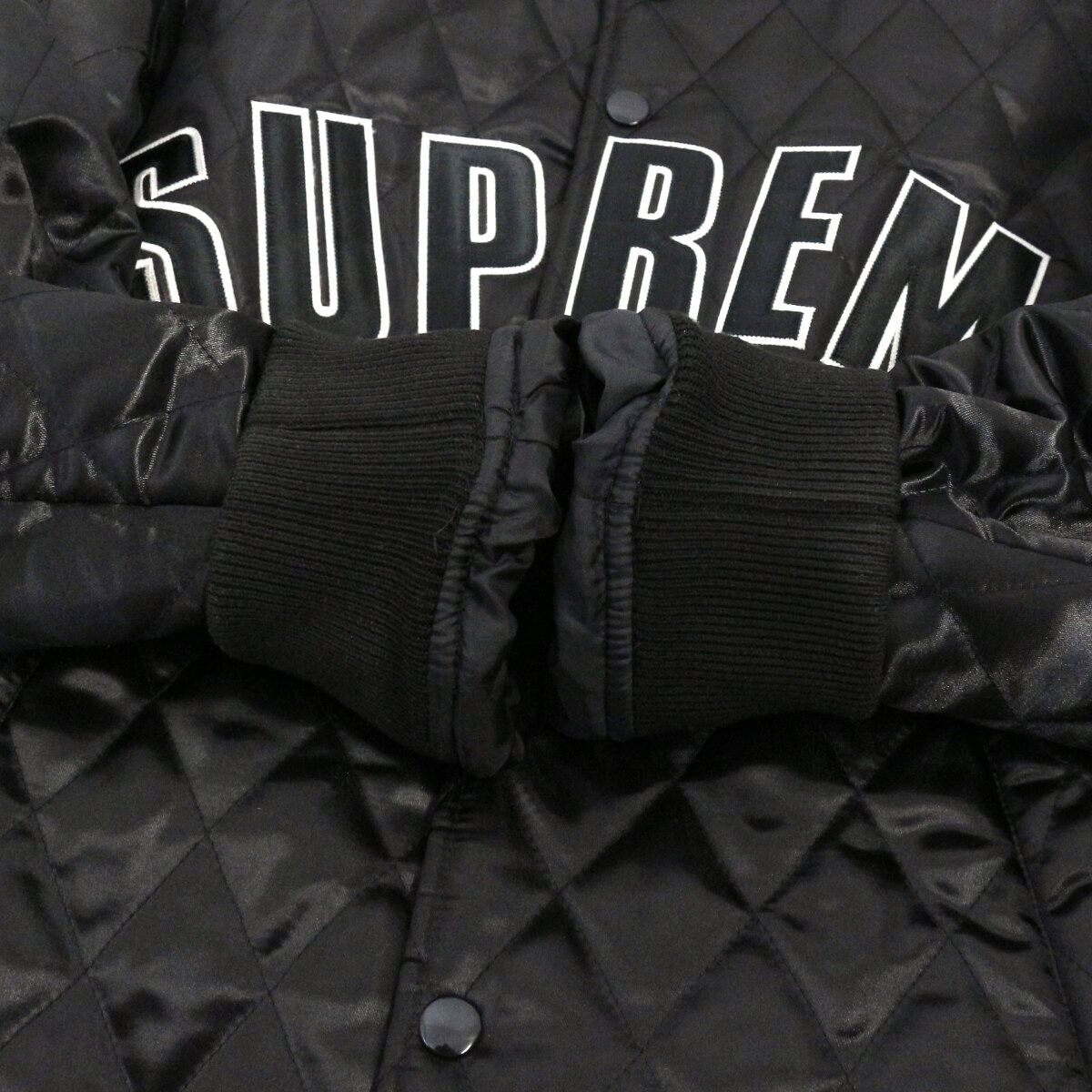 Supreme シュプリーム 17SS Quilted Satin Varsity Jacket