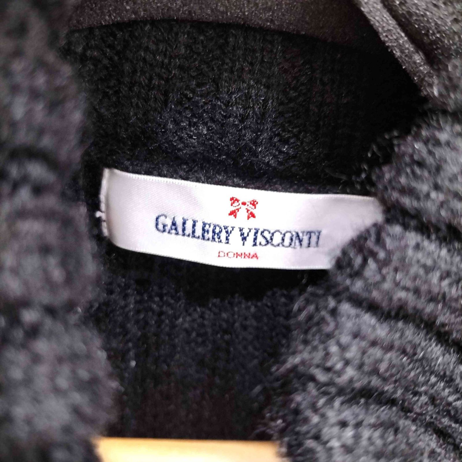 USED古着(ユーズドフルギ) GALLERY VISCONTI ラビットファー フード リボン ロングカーディガン レディース JPN：2 【中古】【ブランド古着バズストア】 ユーズドフルギ USED古着 GALLERY VISCONTI ラビットファー フード