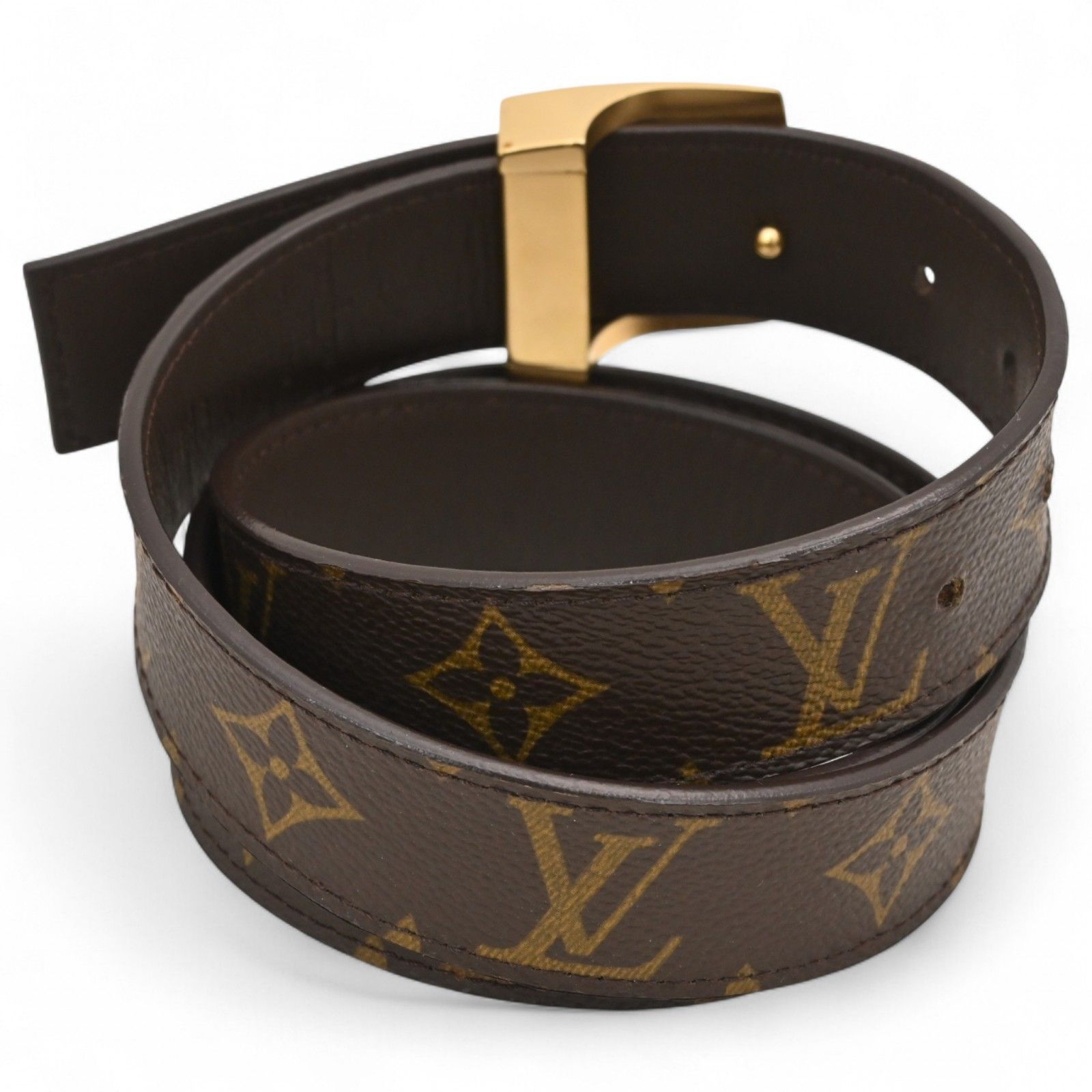 ルイヴィトン モノグラム サンチュール キャレ ベルト 90/36 Aランク