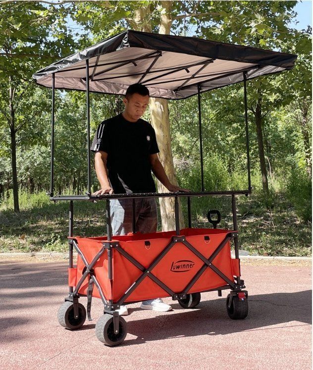 折り畳みと昇降可キャンピングカー大きなテーブル屋台車小屋日よけと雨を避ける食堂車