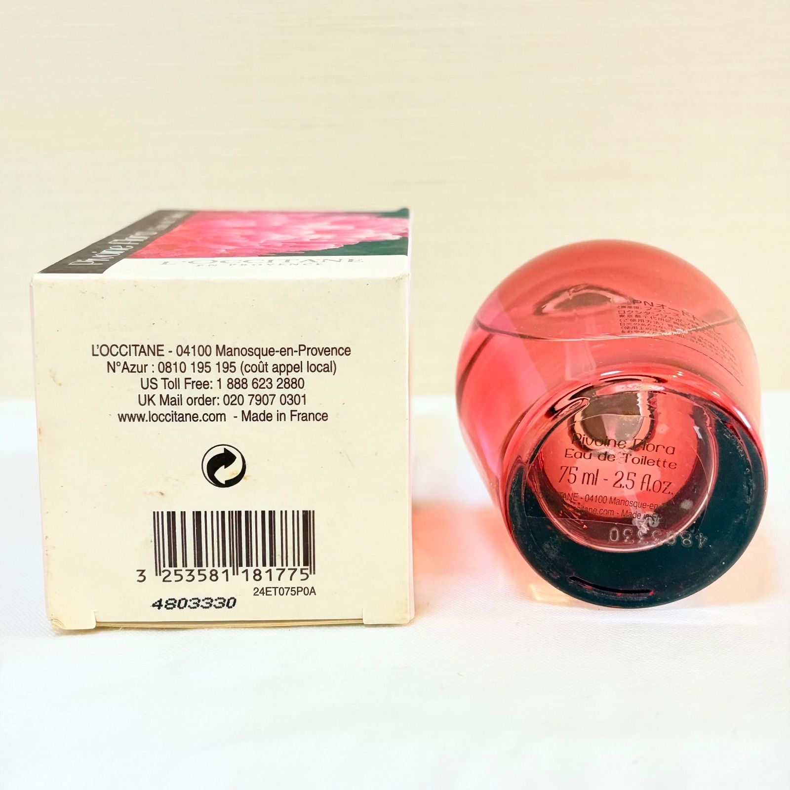 新品未使用　LOCCITANE ロクシタン PNオードトワレ　75ml L'OCCITANE PIVOINE eau de toilette ロクシタン ピオニー PN