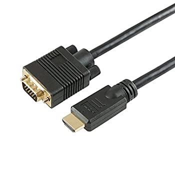 - ホーリック HDMI→VGA変換ケーブル 2 m HDMIオス to VGAオス HDVG 20-114 BK
