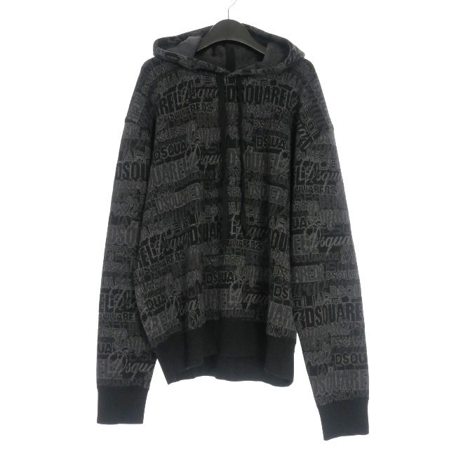 ディースクエアード DSQUARED2 23AW ロゴ総柄 ジャガード ニット DSQUARED総柄ニット