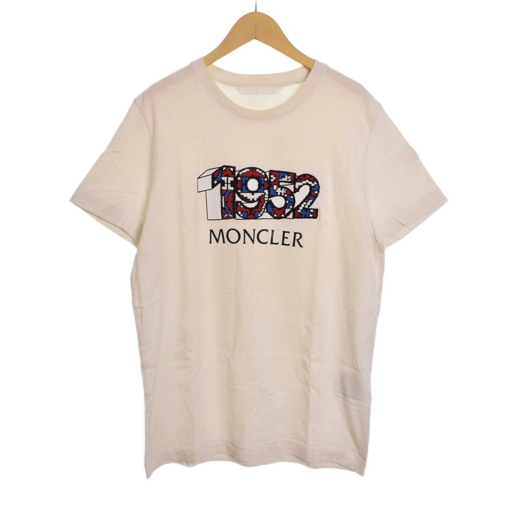 モンクレール MONCLER 1952 Logo T-Shirt 半袖 ロゴ 刺繍 M 白