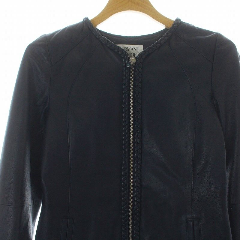 アルマーニ ジュニア ARMANI Jr シープレザージャケット ノーカラー