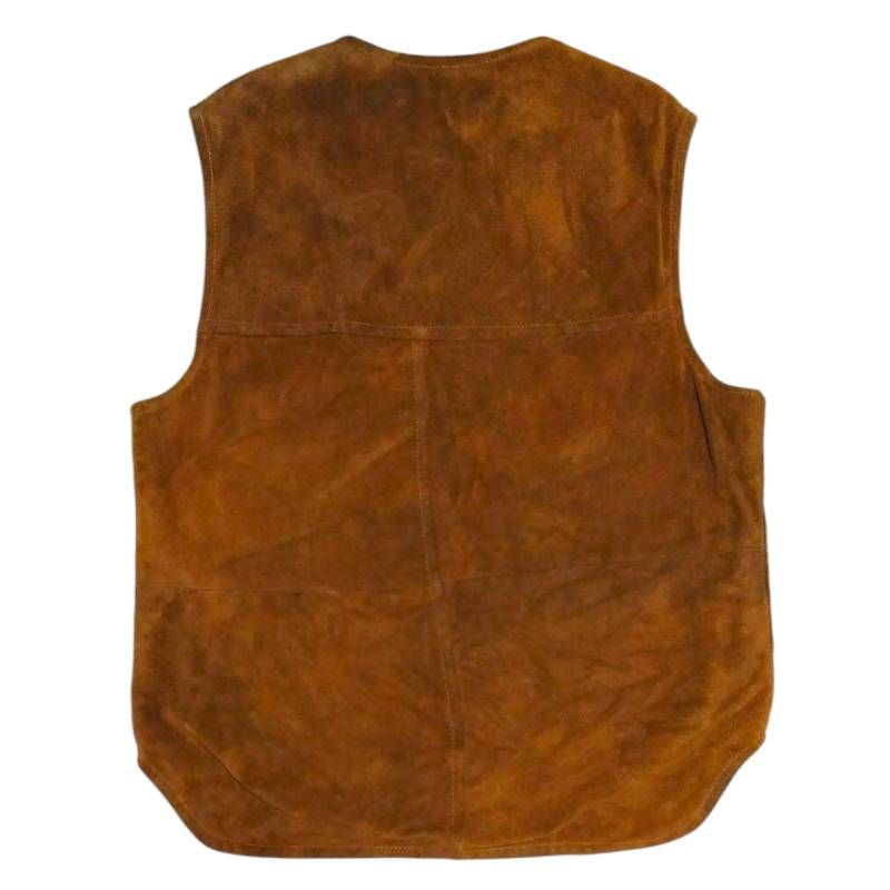 80s vintage suede vest ヴィンテージ 裏ボア スエードベスト 40