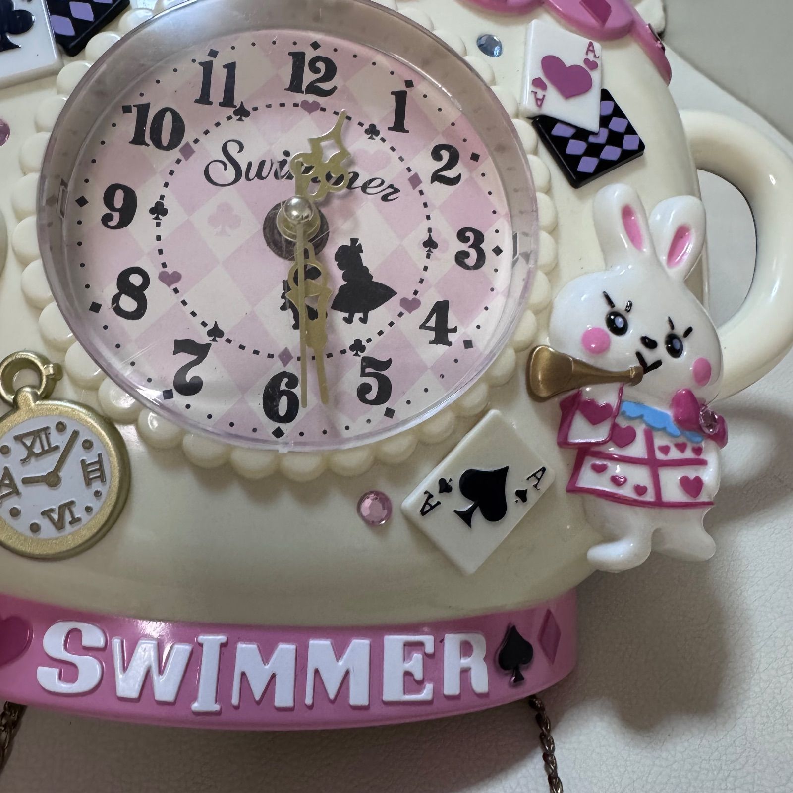 SWIMMER スイマー ティーポット 型掛時計 アリス レトロ 動作確認済