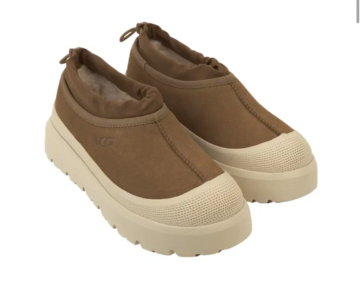 UGG タスマン ウェザー チェスナット 白 キャップ