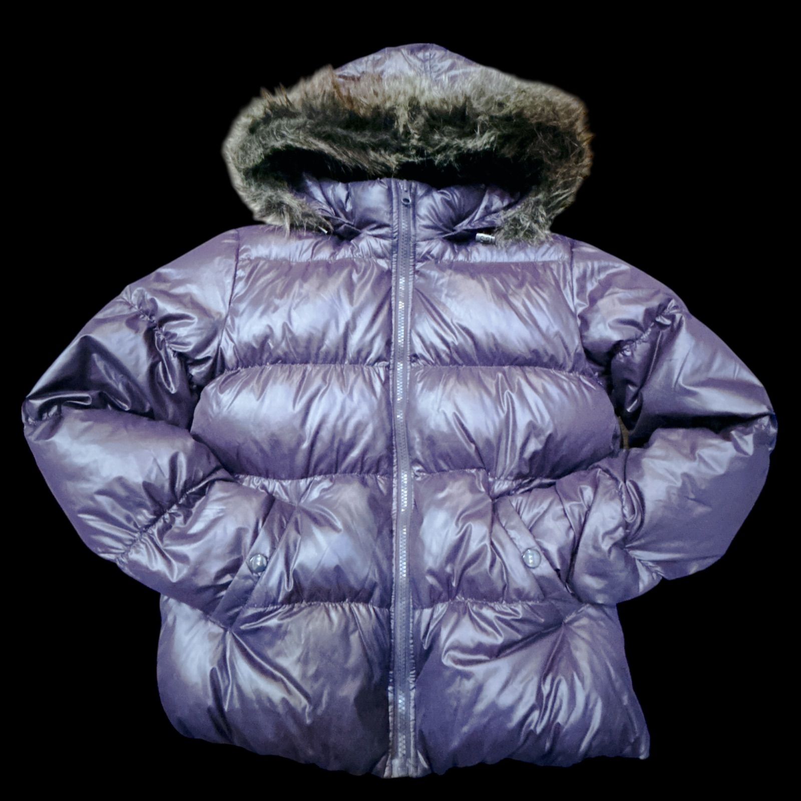 y2k 00s archive old GAP ダウン ジャケット パープル フェイクファー