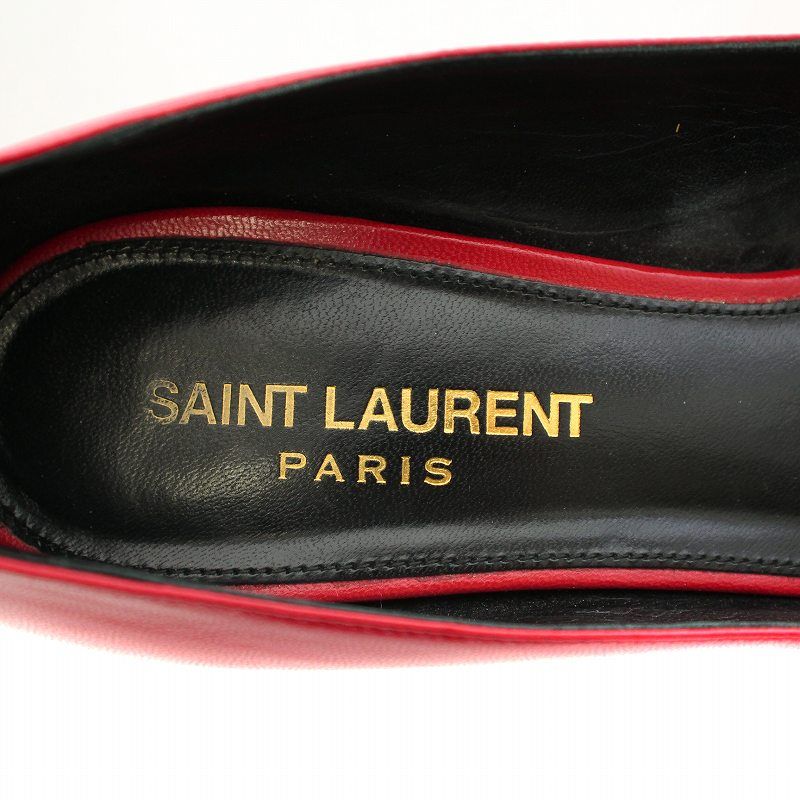 【極美品】✨SAINT LAURENT PARIS 22cm パンプス 赤 35 極美品】✨SAINT LAURENT PARIS 22cm パンプス 赤 35