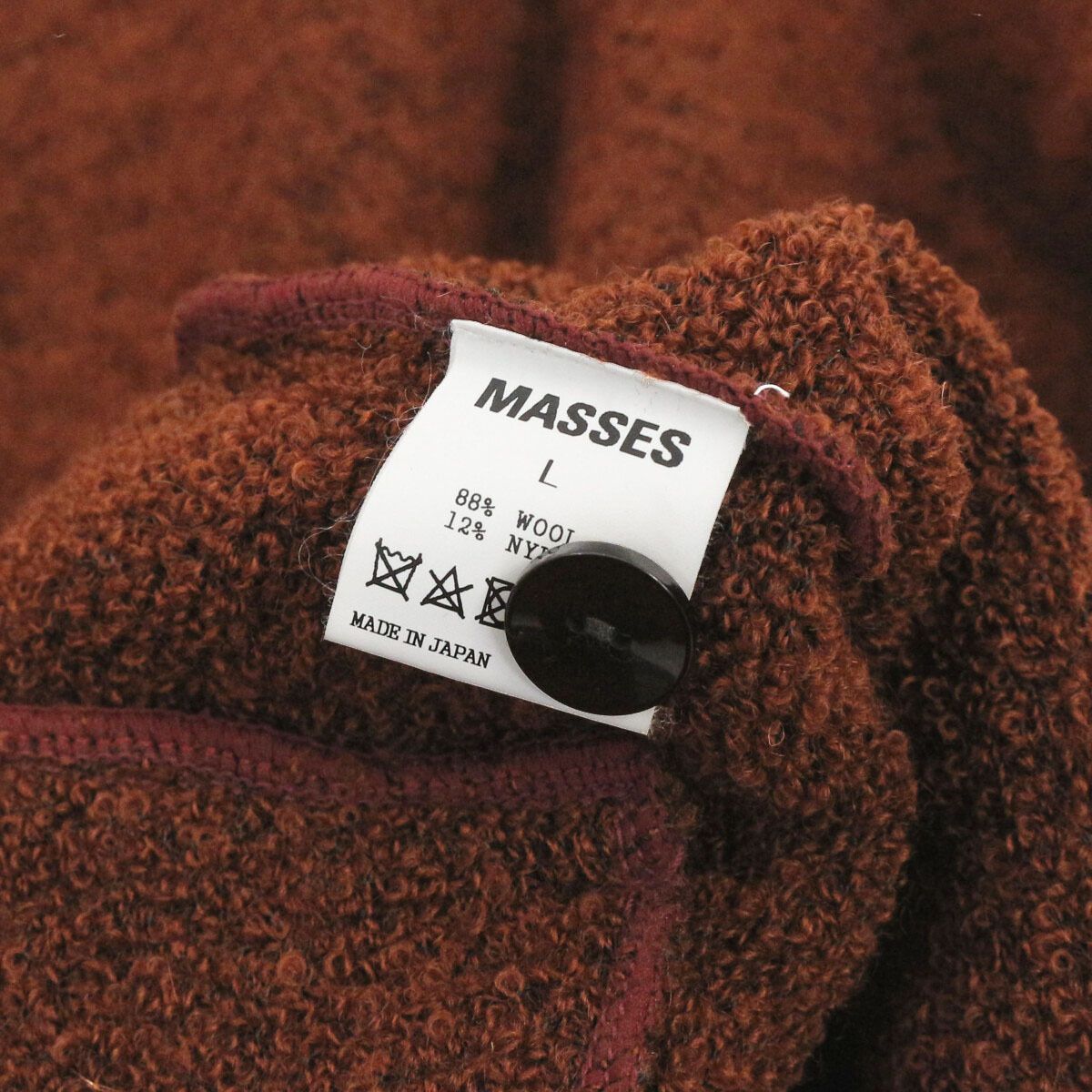 MASSES マシス MOHAIR CARDIGAN CURL カールモヘアカーディガン L