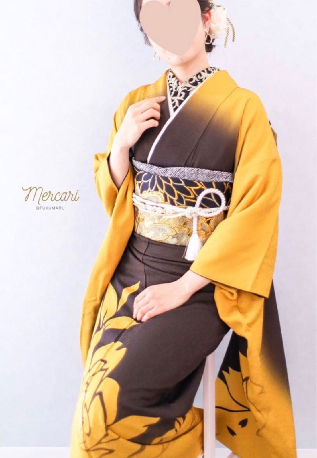 シンプル 振袖 成人式 フルセット 正絹 - メルカリ