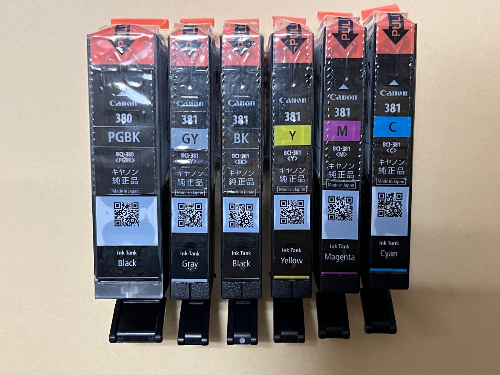 本物保証，人気SALE キャノン Canon 純正インク BCI-381 380 6色パック インクカートリッジ・詰め替えインク