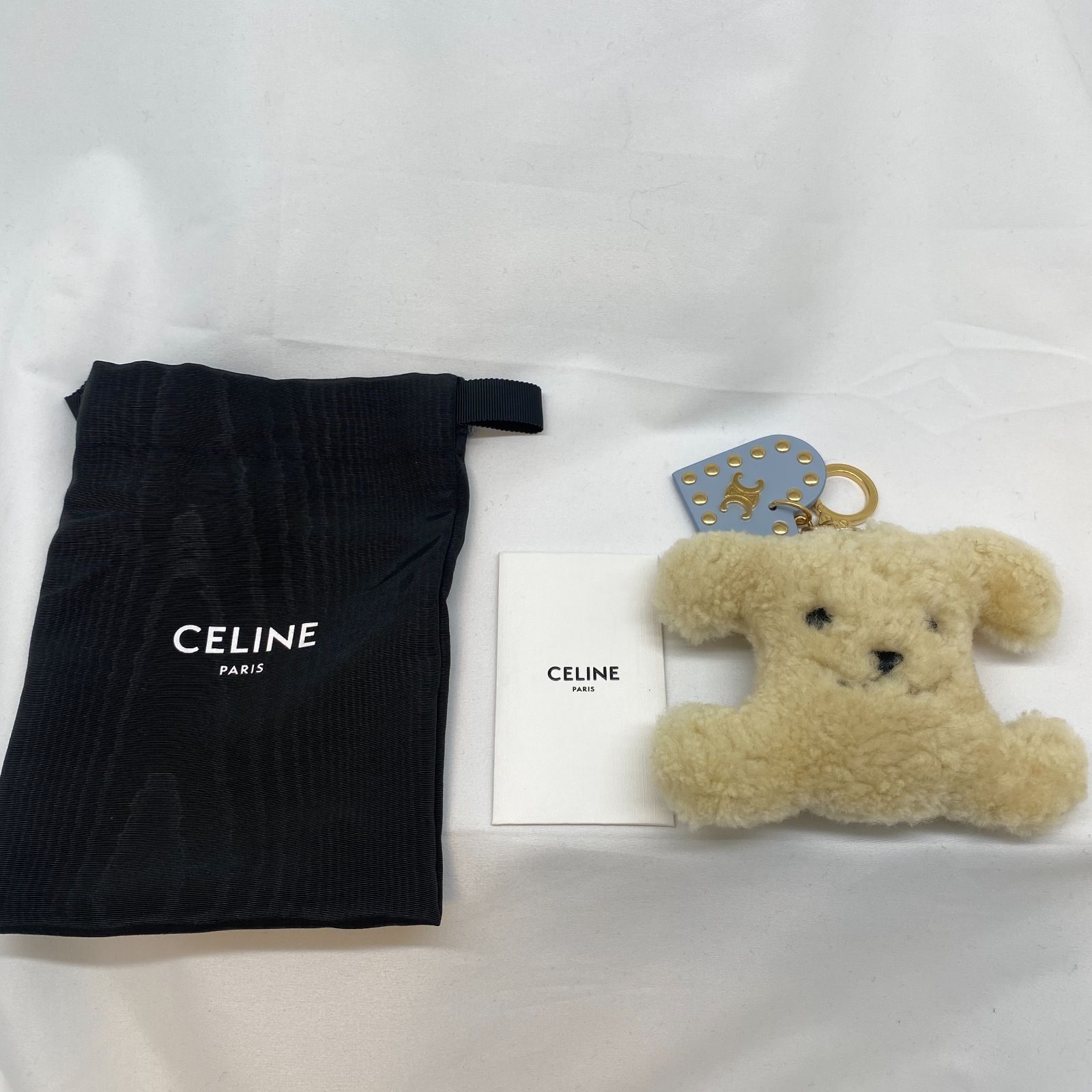 セリーヌ CELINE トリオンフ ポンポンチャーム シアリング＆カーフ 