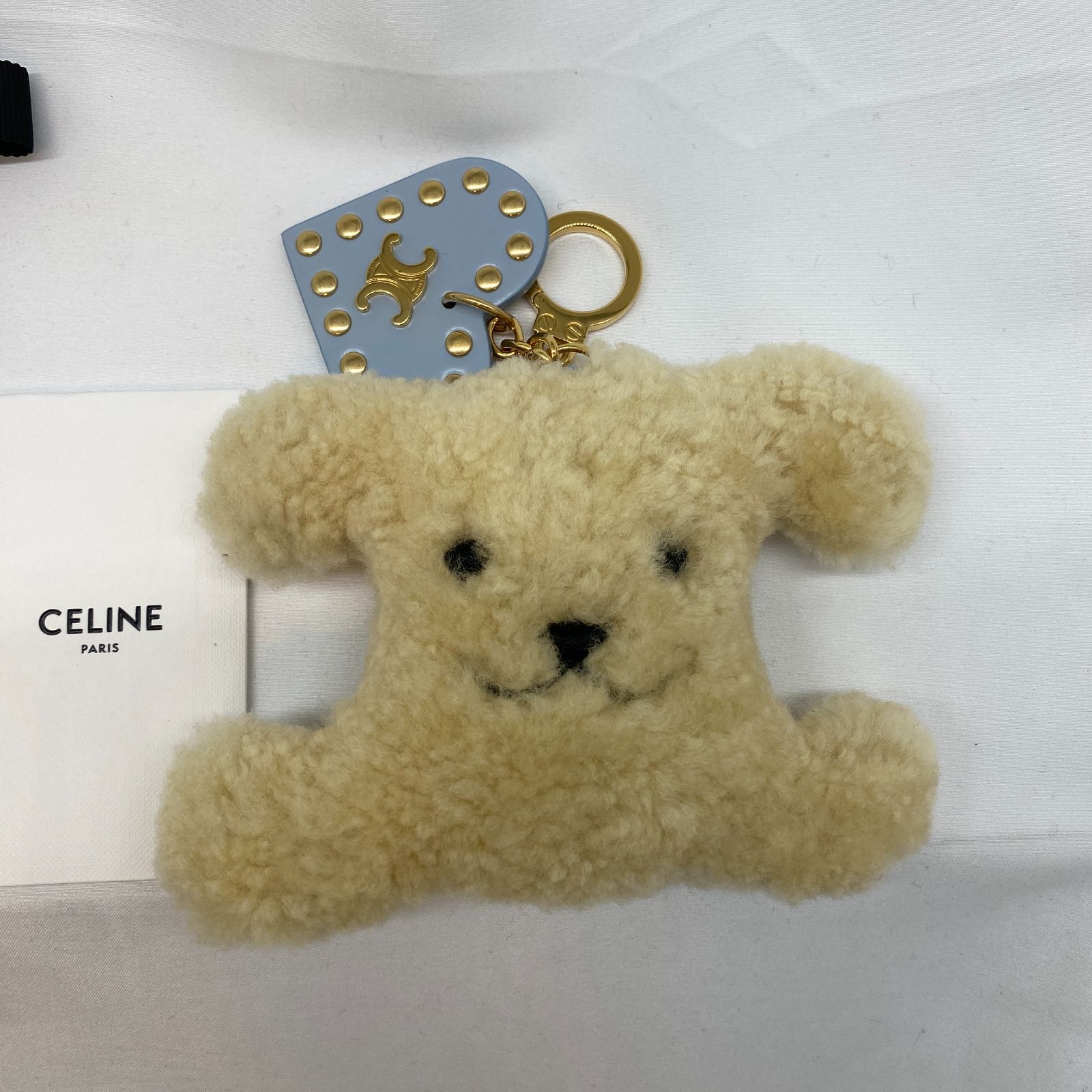 セリーヌ CELINE トリオンフ ポンポンチャーム シアリング＆カーフ