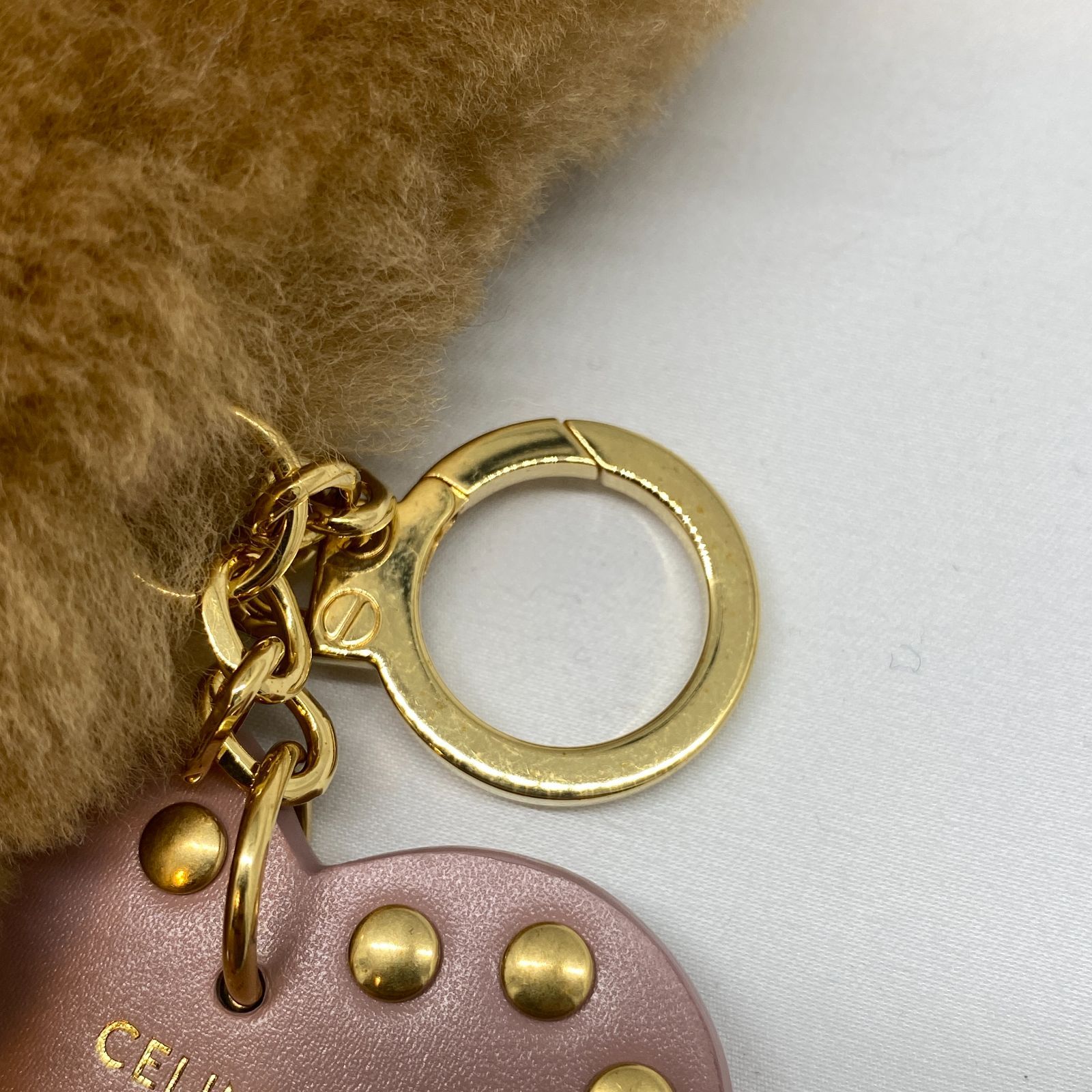 セリーヌ CELINE トリオンフ ポンポンチャーム シアリング＆カーフ