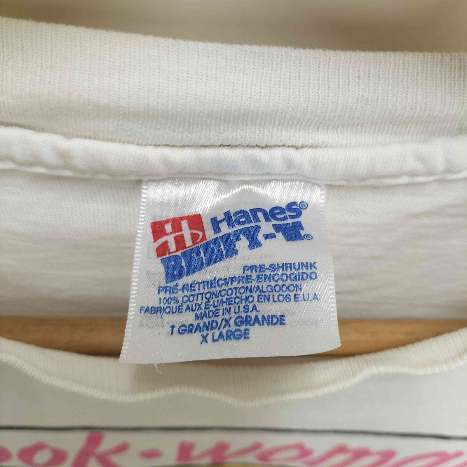 90s 00s HANES WHITE 白 半袖 SWEATSHIRT USA製 90s 00s HANES WHITE