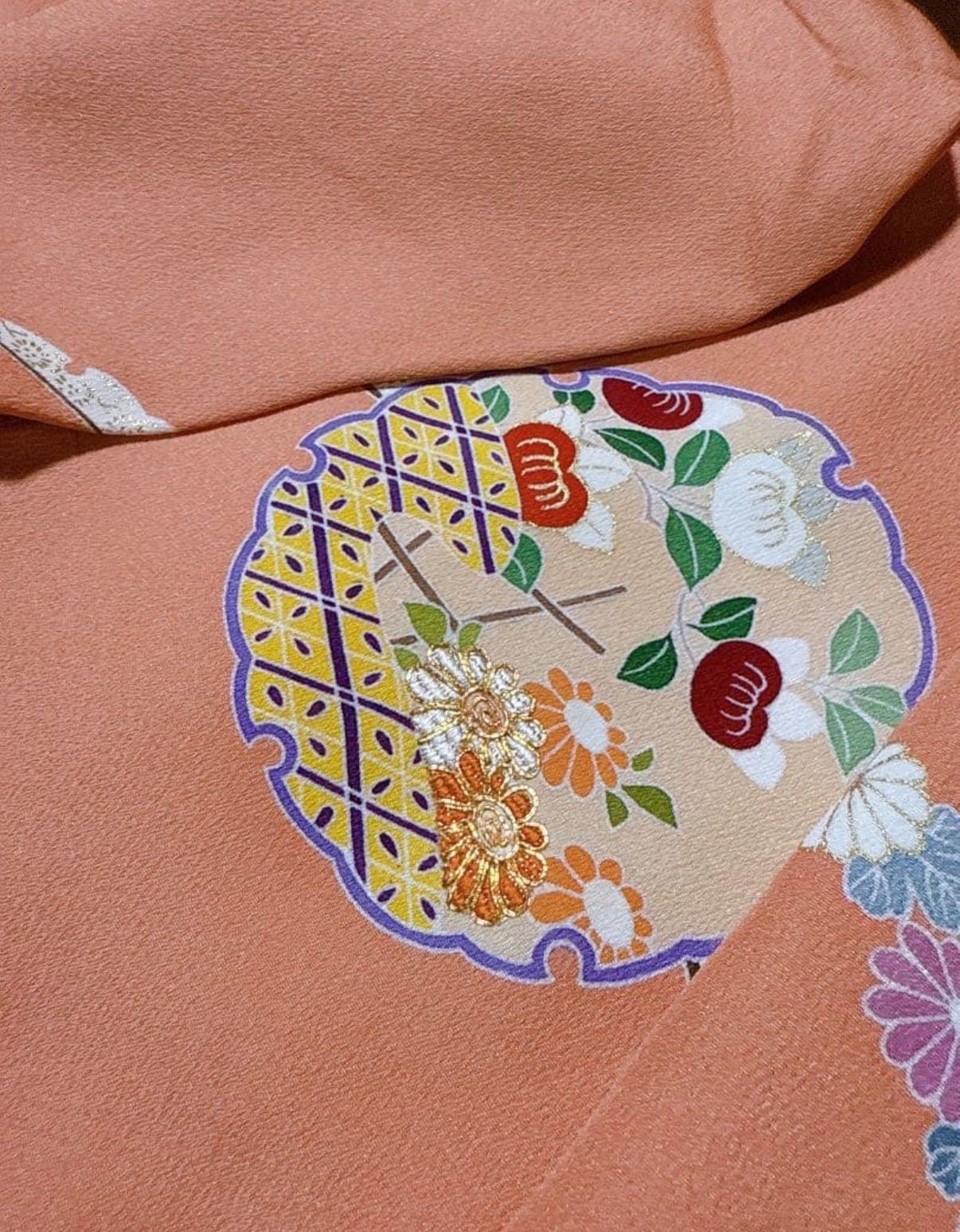 千總　誰が袖好み　振袖　仮絵羽　正絹 千總誰が袖好み振袖仮絵羽正絹