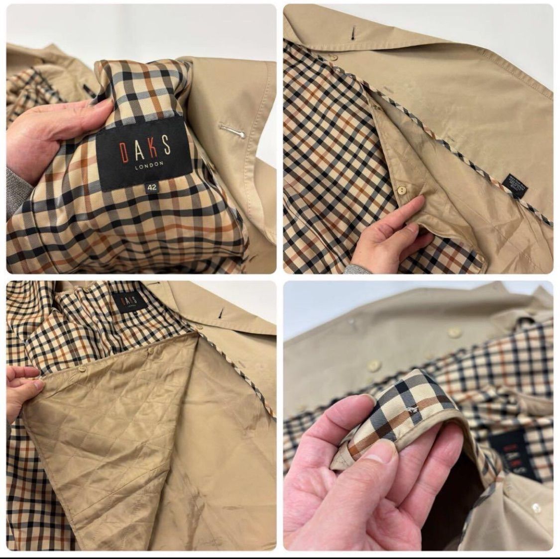 DAKS ダックス トレンチ コート ライナー 付き MADE IN JAPAN 日本製