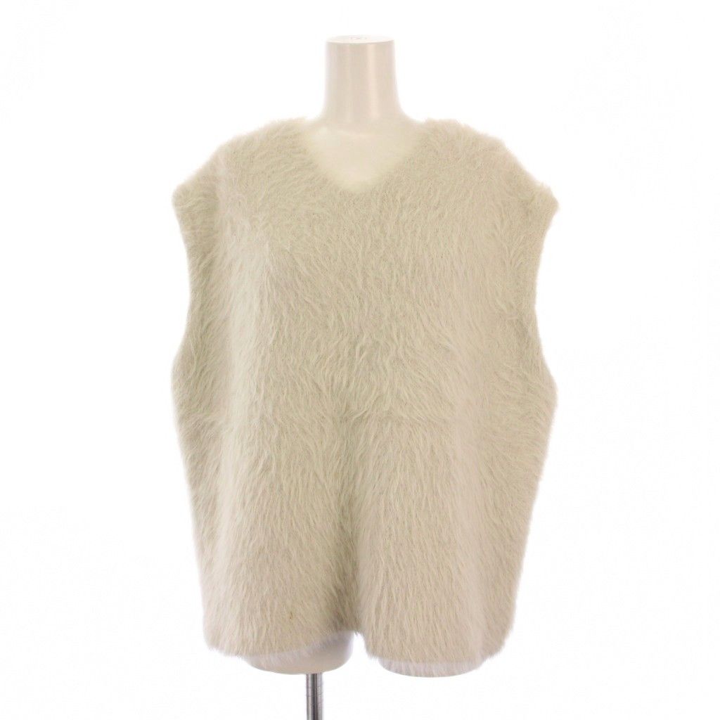 ミラオーウェン Mila Owen Vネックシャギーニットベスト プルオーバー