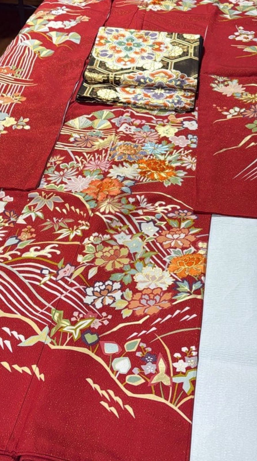 千總 振袖 赤 刺繍 成人式 フルセット 正絹 - メルカリ