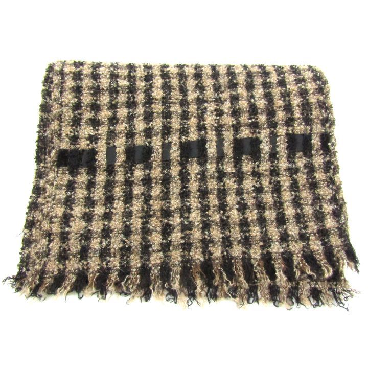 フランコフェラーリ マフラー ストール ベビーアルパカ チェック柄 イタリア製 ブランド レディース ブラウン FRANCO FERRARI